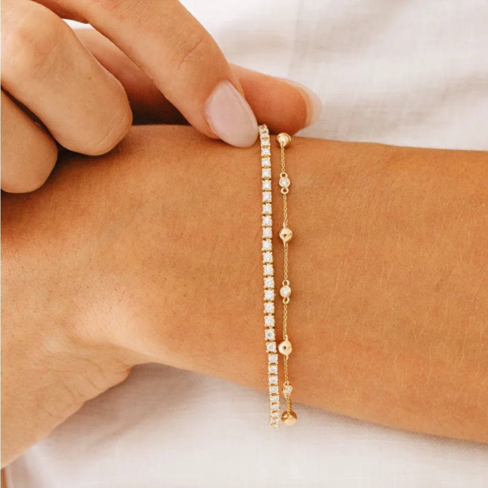 Dana Rebecca Designs Pebble Rae and Diamond station bracelet - Picture 5 of 6
